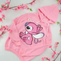Blusa Moletom Stitch Menina Angel