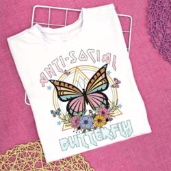 T-Shirt Borboleta - Anti Social Butterfly