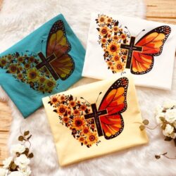 T-Shirt Borboleta - Cruz ao Meio