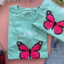 T-Shirt Borboleta - Luas ao Fundo