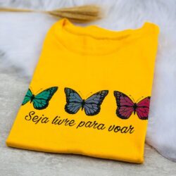 T-Shirt Borboleta - Seja livre pra Voar