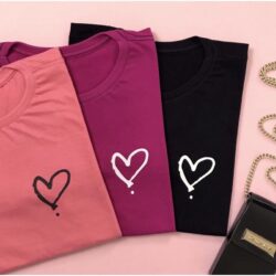 T-Shirt Coração - Formato Balão