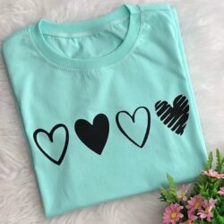 T-Shirt Corações -  Alternado