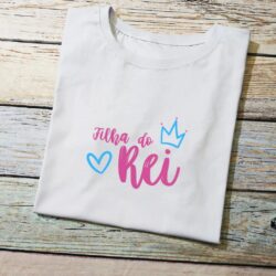 T-Shirt Filha Do Rei - Coroa e Coração