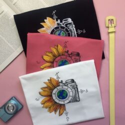 T-Shirt Girassol - Maquina Fotografica