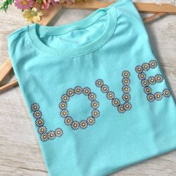 T-Shirt Love - Escrita de Girassóis