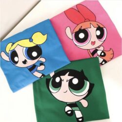 T-Shirt Meninas Super Poderosas - Logo Grande de Corpo todo I