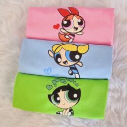 T-Shirt Meninas Super Poderosas - Logo Pequeno de Corpo todo