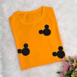 T-Shirt Mickey Mouse - Logo Corpo Todo - Multi Logo Cabeça