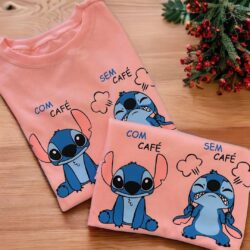 T-Shirt Stitch - Com Café e Sem Café
