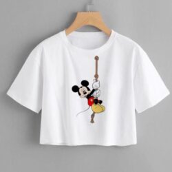 Cropped Mickey Mouse - Subindo pela corda
