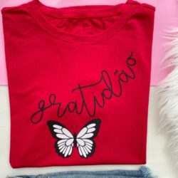 T-Shirt Borboleta - Gratidão