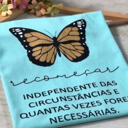 T-Shirt Borboleta - Recomeçar
