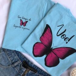 T-Shirt Borboleta - Seu tempo de Lagarta