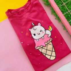 T-Shirt Cat in Ice Cream