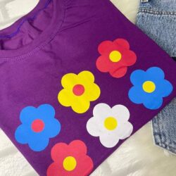 T-Shirt Flor - Multi Logo Desenhado