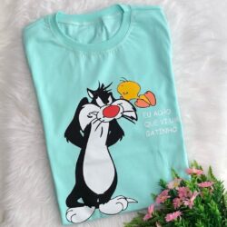 T-Shirt Frajola - Eu Acho que vi um Gatinho