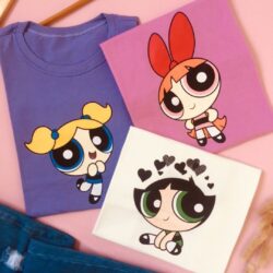 T-Shirt Meninas Super Poderosas - Logo Grande de Corpo todo II