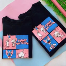 T-Shirt Pinky e o Cérebro - Em Quadrinhos