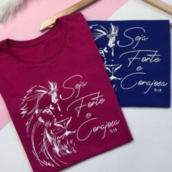 T-Shirt Seja Forte & Corajosa - Leão