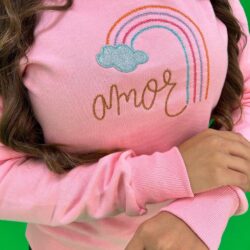 Blusa Moletom Arco Íris - Amor
