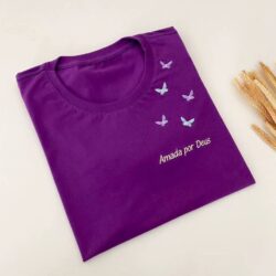 T-Shirt Borboletas - Amada Por Deus