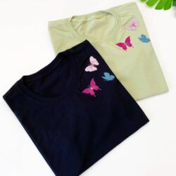 T-Shirt Borboletas - Três Irmãs