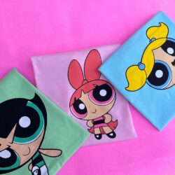 T-Shirt Meninas Super Poderosas - Logo Grande de Corpo todo II