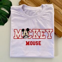 T-Shirt Mickey Mouse - Escrita com Personagem