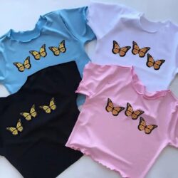 Cropped Borboletas - Três Marias