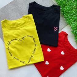 Kit Com 3 T-Shirts - Amar