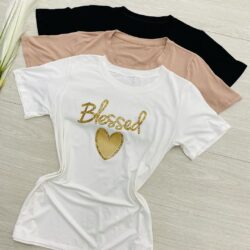 T-Shirt Coração - Blessed
