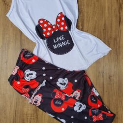 Pijama Mickey e Minnie Mouse - Love Minnie