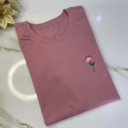 T-Shirt Flor Rosée - Bordada
