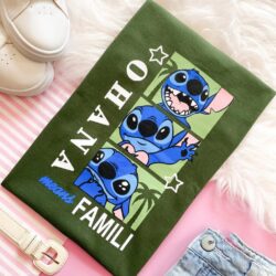 T-Shirt Stitch - Ohana Fundo de Coqueiros