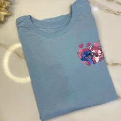 T-Shirt Angel and Stitch - Mini Logo