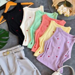 Cropped Regatinha - Coraçõezinhos