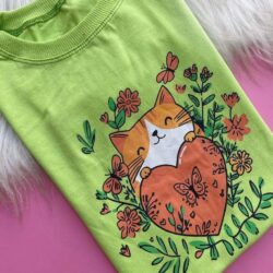 T-Shirt Coração - Gato Chinês