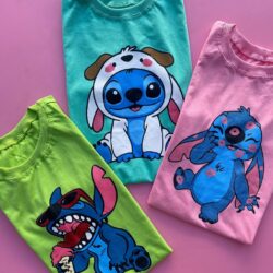 Kit com 3 T-Shirts Stitch