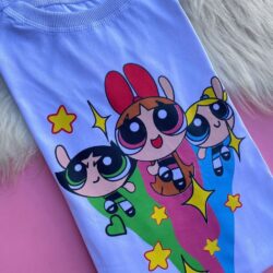 T-Shirt Meninas Super Poderosas - Arco Íris