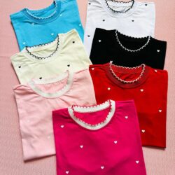 T-Shirt Coração Lurex