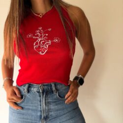 Regata Coração Florido