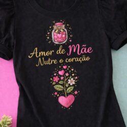 T-Shirt Amor de Mãe nutre o Coração